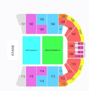 جایگاه های سالن کنسرت کوکا کولا آرنا، کنسرت تیمبلند در دبی